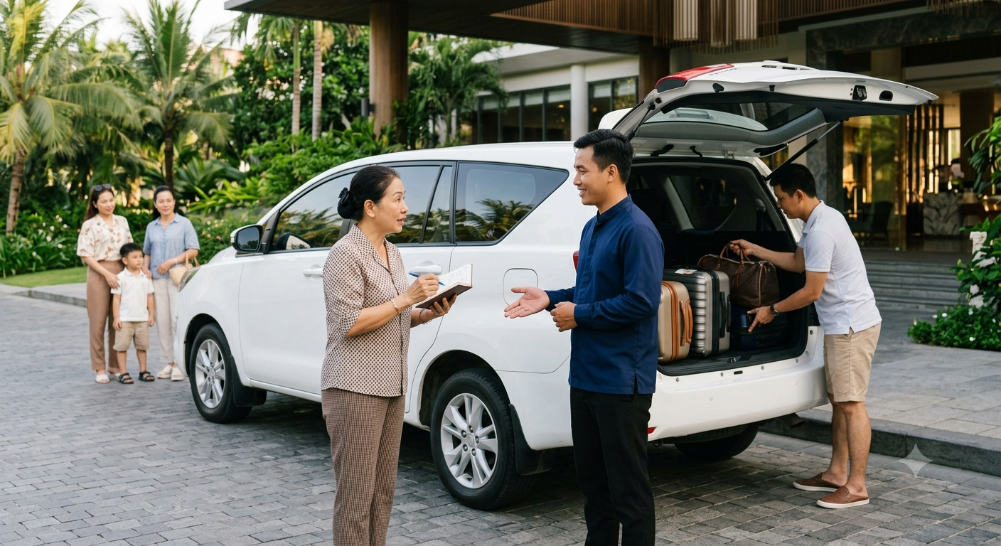 Các câu hỏi cần đặt ra cho nhà cung cấp dịch vụ thuê xe 7 chỗ